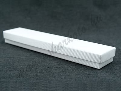 Karláncdoboz - bordázott, fehér