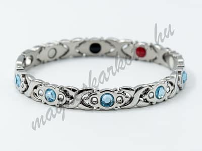 Elegáns mágneses karkötő nőknek orvosi acélból - Sophie Turquoise