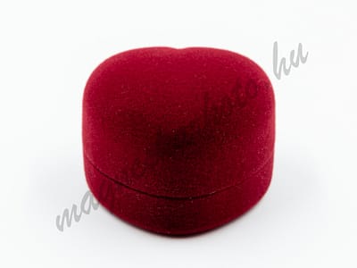 Fülbevaló doboz - bársony, vörös