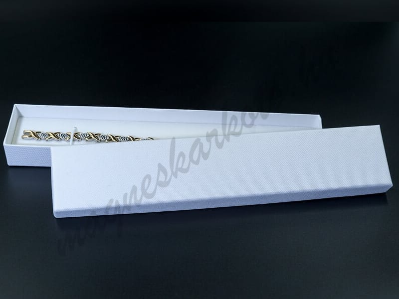 Karláncdoboz - szövetmintás, fehér - Image 2