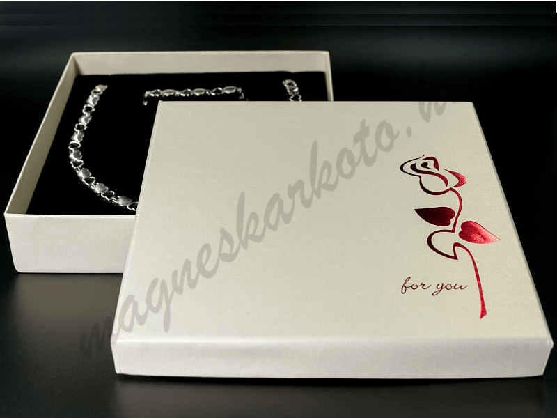 Nyaklánc szettdoboz - krém-piros - Image 2