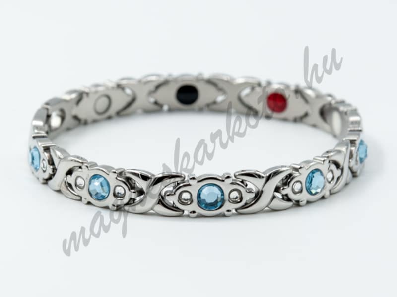 Elegáns mágneses karkötő nőknek orvosi acélból - Sophie Turquoise