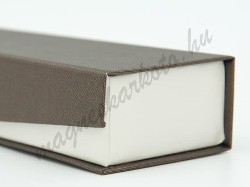 Karlánc díszdoboz - mágneszáras, barna-fehér - Image 2